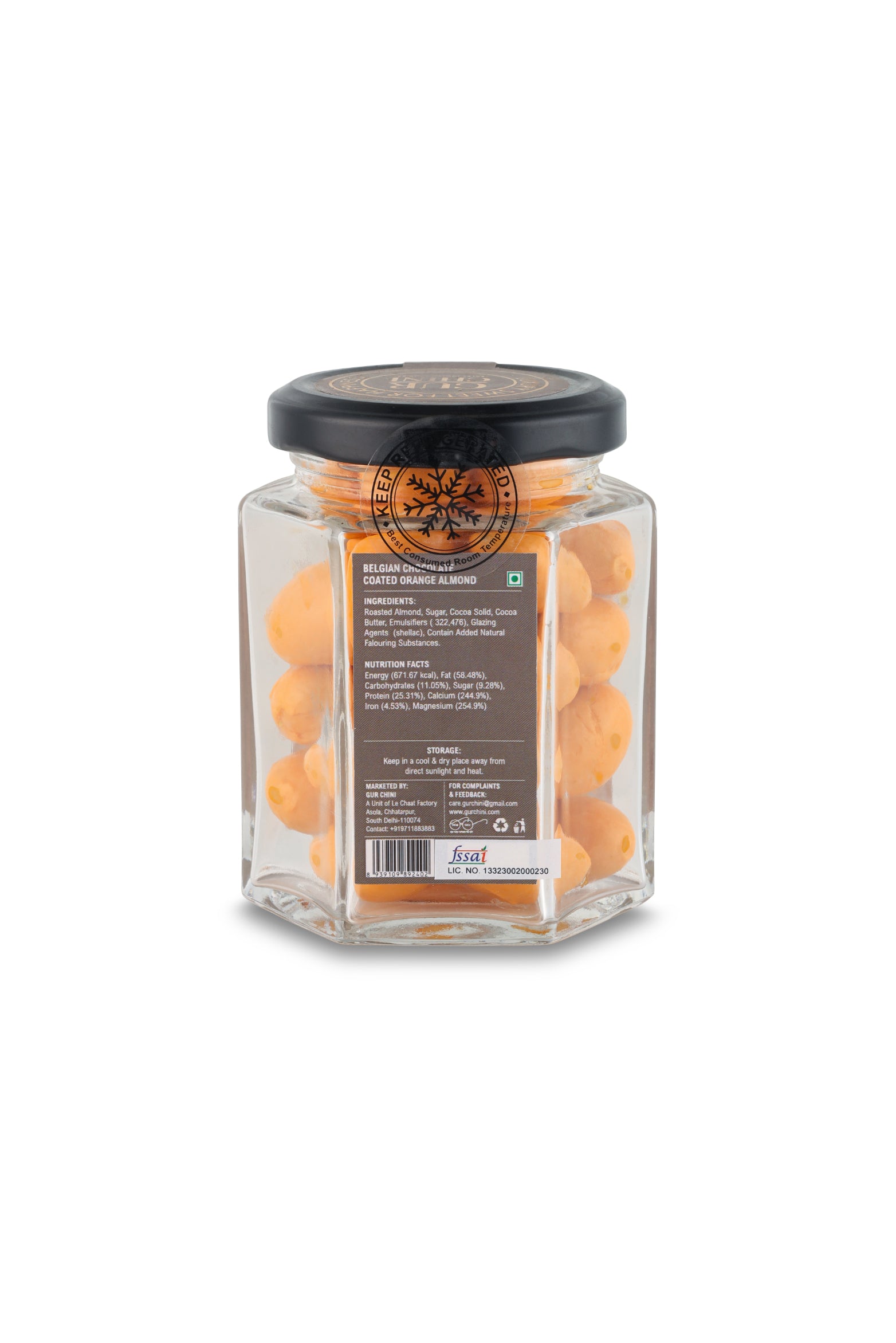 Belgian Chocolate Coated Orange Almond