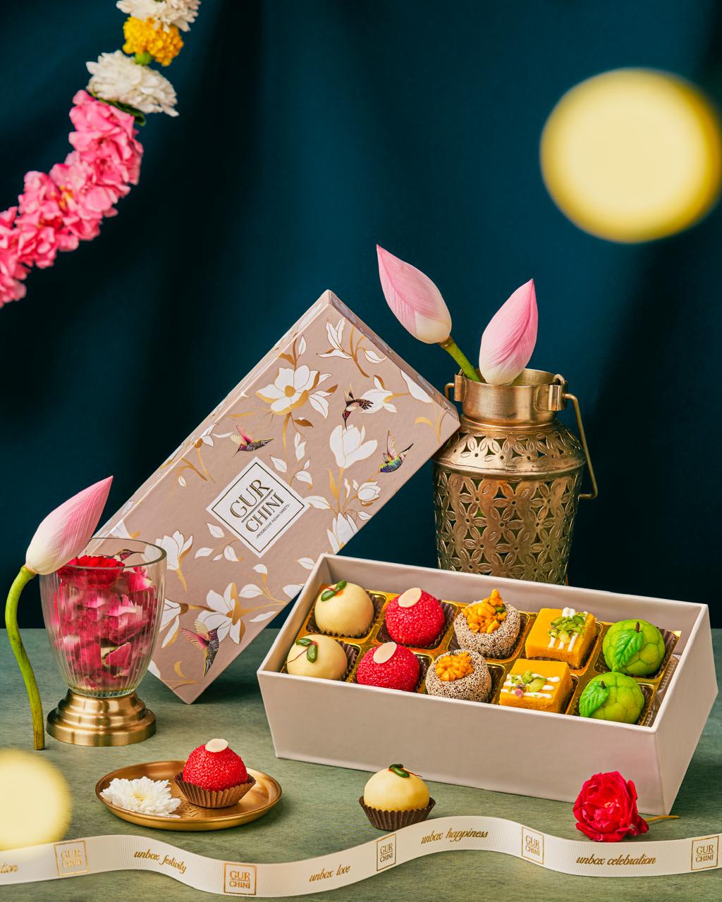 Diwali Special Luxury box of 10 Assorted Sweets  -  Filled with finest and the purest gurchini mithai