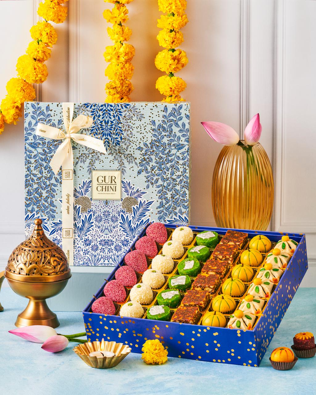 Diwali Special Luxury Box of Assorted 36 Pcs. The finest and the purest gurchini mithai