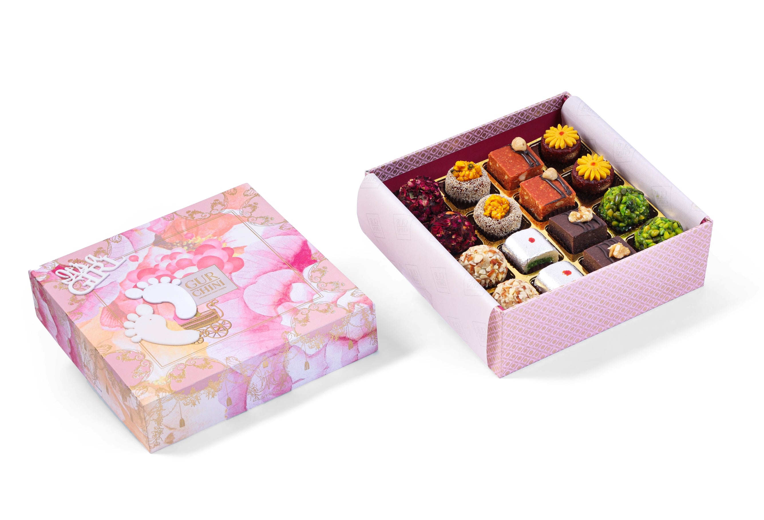 Baby Girl Announcment Box of 16 Pcs